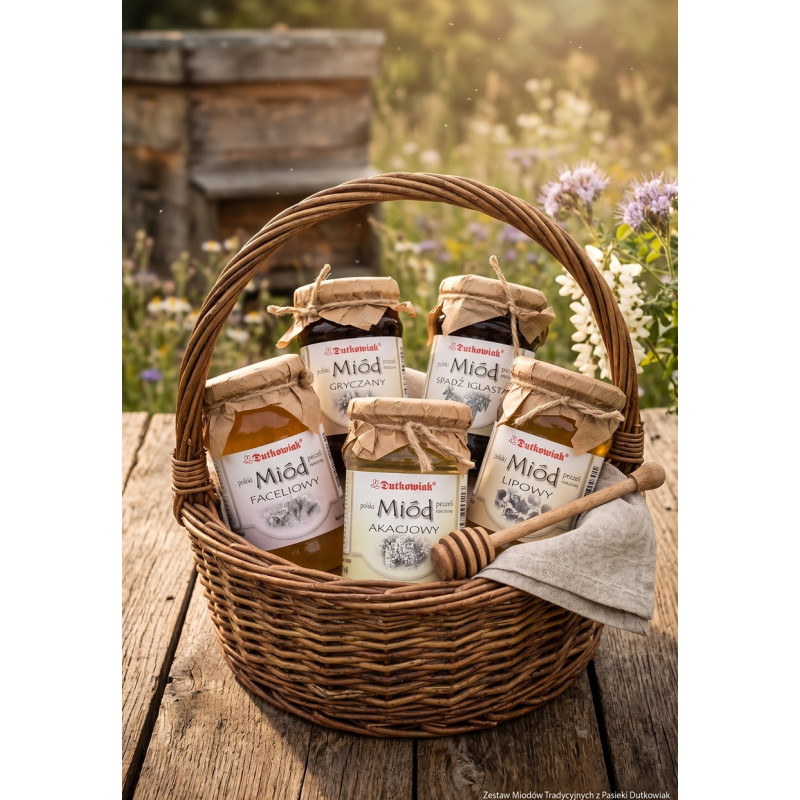 Zestaw degustacyjny 12 miodów 400g | Dutkowiak